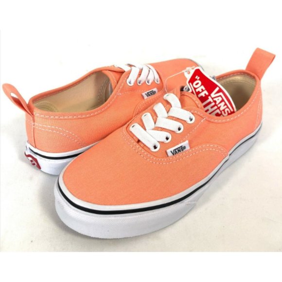 Vans Classic Bright Peach No Tie Elastic Lace Slip-On Sneakers Size 2.5 Kids - Picture 10 of 10